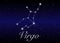 Virgo zodiac constellations sign on beautiful starry sky