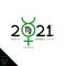 Virgo zodiacal sign inside the ruler planet of it, astrological headline banner of 2021th year of the bull
