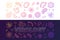 Virology colorful banners set - vector linear illustration