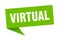 virtual banner. virtual speech bubble.