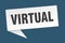 virtual banner. virtual speech bubble.