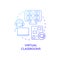Virtual classroom blue gradient concept icon