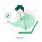 Virtual doctor, online medical services flat vector illustration