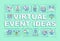 Virtual event ideas word concepts banner