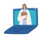 virtual female doctor illustration