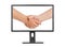 Virtual handshake - internet business concept