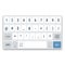Virtual keyboard for smartphone with QWERTY layout, digits and special characters