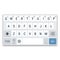 Virtual keyboard for smartphone with QWERTY layout and uppercase letters