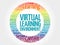 Virtual Learning Environment circle word cloud