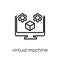 Virtual Machine icon. Trendy modern flat linear vector Virtual M