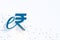 virtual money e-rupi erupee symbol in network connection background