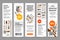 Virtual museum tours vertical internet banner landing page template collection vector illustration