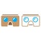 Virtual reality cardboard glasses line icon, vr headset outline