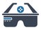 Virtual reality glasses Glyph Isolated Vector icon which can easily modify or edit