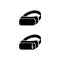 Virtual reality headset icons, vr glasses with a smartphone. Vector illustration