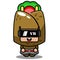 Virtual reality kebab food mascot