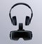 Virtual reality mask and headset accessories with gray background