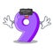 Virtual reality number Nine balloon font shaped charcter