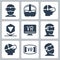 Virtual Reality Related Vector Icon Set in Glyph Style