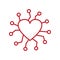 Virtual relationship Heart sign, Love Network icon