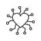 Virtual relationship Heart sign, Love Network icon