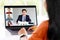 Virtual video conference, Work from home, Brainstorm planing teamwork, Asian business team making video call by web, Group of asia