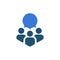 virtual webinar or chatroom icon like group teamwork