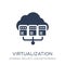 virtualization icon. Trendy flat vector virtualization icon on w