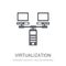 virtualization icon. Trendy virtualization logo concept on white