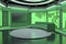 VirtualTV Studio Set. green screen background. 3d Rendering Virtual set studio for chroma footage