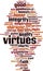 Virtues word cloud