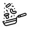 virtuoso cooking line icon vector illustration
