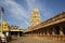 Virupaksha Vishnu Temple, Vijayanagar,Karnataka, India. Ceiling paintings with scenes from Hindu mythology, editorial