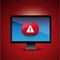 Virus Alert Sign in Internet Browser