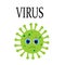 Virus and antibiotic fight illustration nursery  decor poster