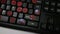 \' VIRUS\' Arc-Dolly move from Keyboard with Red Viral Motion Background