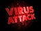 Virus Attack on Dark Digital Background.