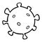 Virus or bacteria hand drawn doodle icon.