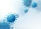 Virus, bacteria vector background. Coronavirus alert pattern. Microbiology medical motion concept for banner, poster or