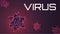 Virus Banner. Healthcare Concept. Microbiology Vector Illustration. Dangerous Sharp Wireframe Virus or Infection