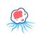 Virus cancer cell color line icon. Oncology sign. Disease, illness concept. sign. Pictogram for web, mobile app, promo. UI UX