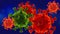 Virus cell isolated as microscope show that for Corona Virus