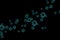 Virus Cells flowing on dark background.  3D illustration