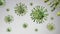 Virus closeup, medical background