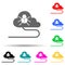 virus in the cloud multi color style icon. Simple glyph, flat vector of cyber security icons for ui and ux, website or mobile