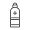 Virus covid 19 pandemic alcohol medical product line style icon