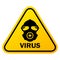 Virus danger sign