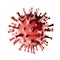 Virus, detail seen under the microscope, mutations and variants of the coronavirus. Covid-19