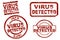 Virus detected ink stamp set