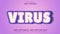 Virus Editable Text Effect Design, Effect Saved In Graphic Style